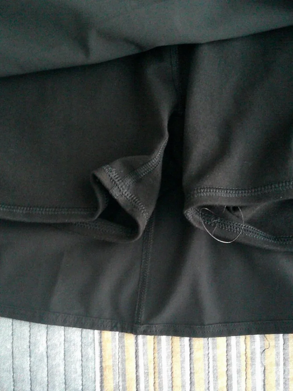 T By Talbots Black silky skort has front zippered pockets  Size XLP NWT